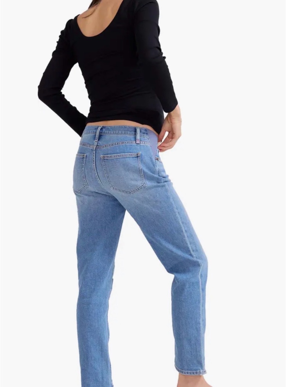 Hatch Maternity boyfriend distressed Jeans - Picture 4 of 7